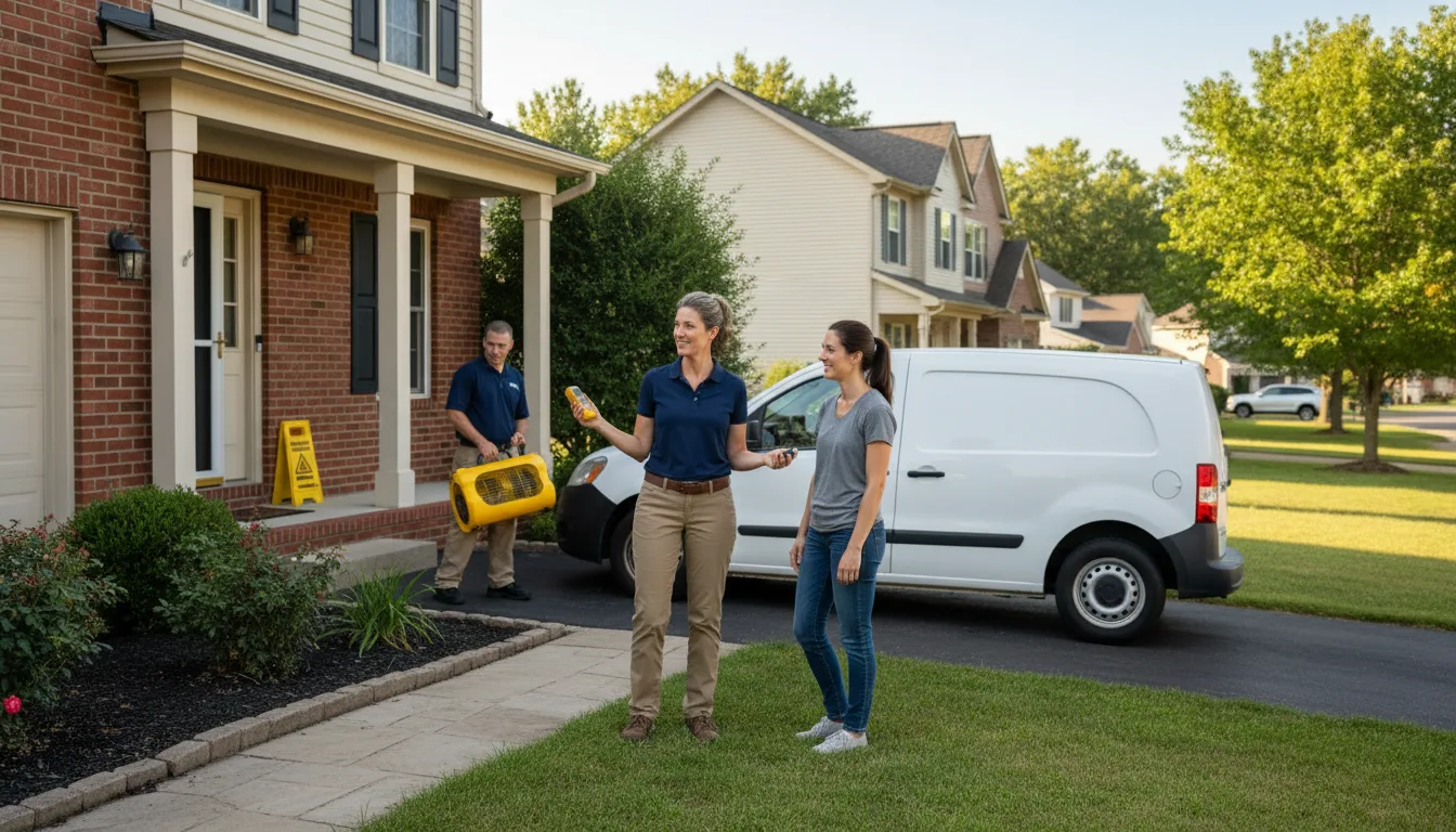 Residential water damage restoration in Elwin, IL